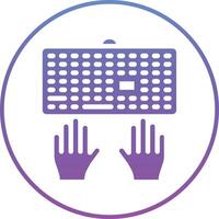 Typing on Keyboard Vector Icon