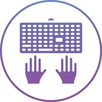 Typing on Keyboard Vector Icon