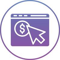 pago por clic icono de vector