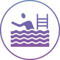 icono de vector de natación