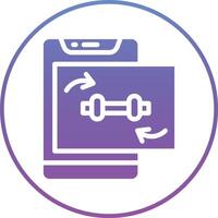 icono de vector de sincronización de datos