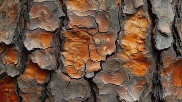 AI generated Mesmerizing close-up of textured tree bark, showcasing its rugged beauty, Ai Generated. photo