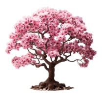 ai generado Cereza florecer árbol con transparente fondo, generativo ai png