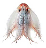 AI generated squid portrait with transparent background generative ai png