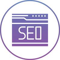 sitio web seo vector icono