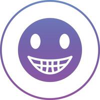 Beaming Face with Smiling Eyes Vector Icon