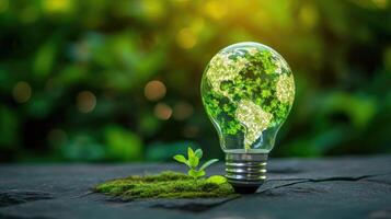 AI generated Embracing renewable energy sources ensures a brighter future for our planet, safeguarding the environment for generations to come, Ai Generated. photo