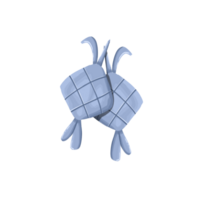 Soft Blue Ketupat png