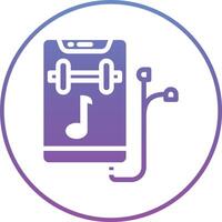 Gym Music Vector Icon