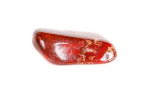 Macro mineral stone jasper on a white background photo