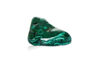 Malachite macro mineral stone on a white background photo