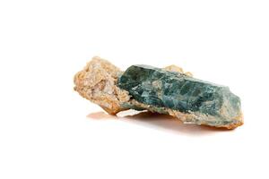 Macro stone Apatite mineral on white background photo