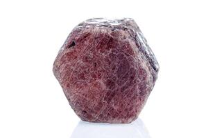 macro mineral stone ruby on a white background photo