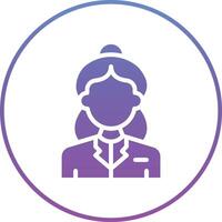 Air Hostess Vector Icon