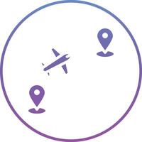 Flight Location Vector Icon