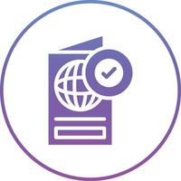 pasaporte aprobado vector icono