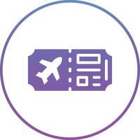 Flight Ticket Vector Icon