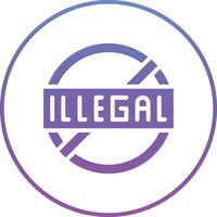 icono de vector ilegal