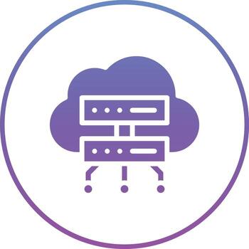 icono de vector de computación en la nube