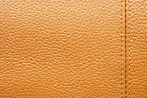 luxury brown leather bag texture background with stitching photo