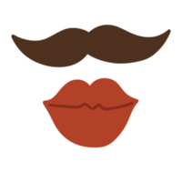 mun och mustasch illustration png