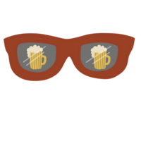 glasses with beer shadow png