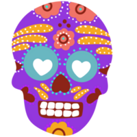 color skull mask png