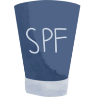 Sun protection SPF illustration png