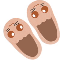 Slippers cute character illustration png