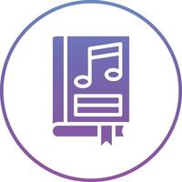 icono de vector de libro de música