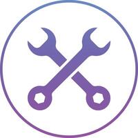 Cross Wrench Vector Icon
