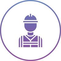 icono de vector de trabajador de construcción