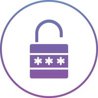 Number Padlock Vector Icon