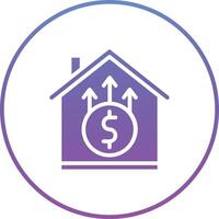 House Price Increase Vector Icon