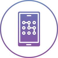 Mobile Pattern Lock Vector Icon