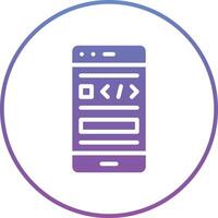 Smartphone Coding Vector Icon