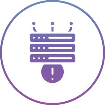 base de datos alerta vector icono