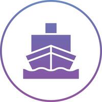 icono de vector de barco de carga