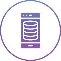 Smartphone Database Vector Icon