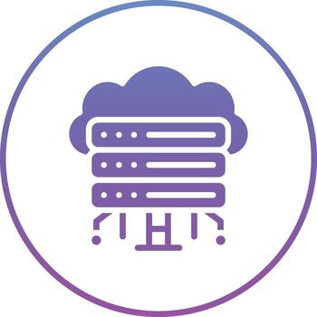 icono de vector de computación en la nube