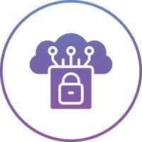 icono de vector de seguridad en la nube