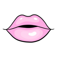 Pink Glossy Woman Lips png