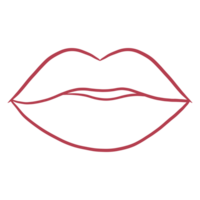 Red Lips Doodle png