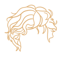 blond gekruld kapsel tekening png