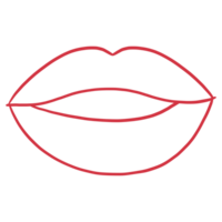 Red Lips Handrawn png