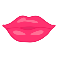 Rosa glänzend Lippen Illustration png