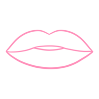 roze lippen handgetekend png