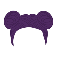 violet queues de cheval coiffure png
