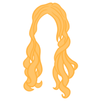 blond gekruld pruik png