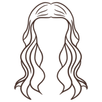 Wavy Hairstyle Outline png